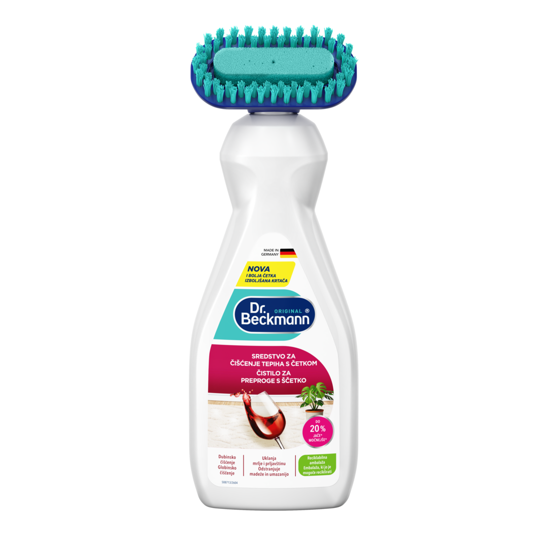 Dr. Beckmann sredstvo za čišćenje tepiha s četkom, boca od 650 ml.