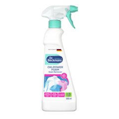 Bọt Oxi Hoạt Tính Tẩy Vết Bẩn – Chai xịt trắng với nút và nắp xanh ngọc, dung tích 500ml, có nhãn và hình ảnh ở mặt trước.-small