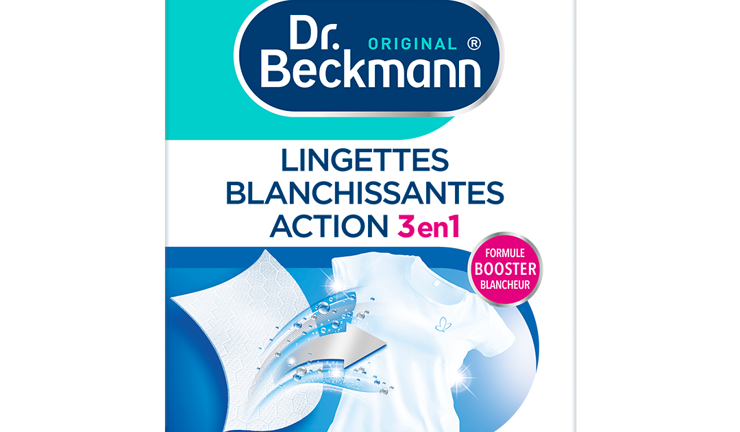 Lingettes Anti-Décoloration Dr. Beckmann 3en1 - 100 Lingettes Protection Couleurs, Fixe Les Teintes Et Ravive