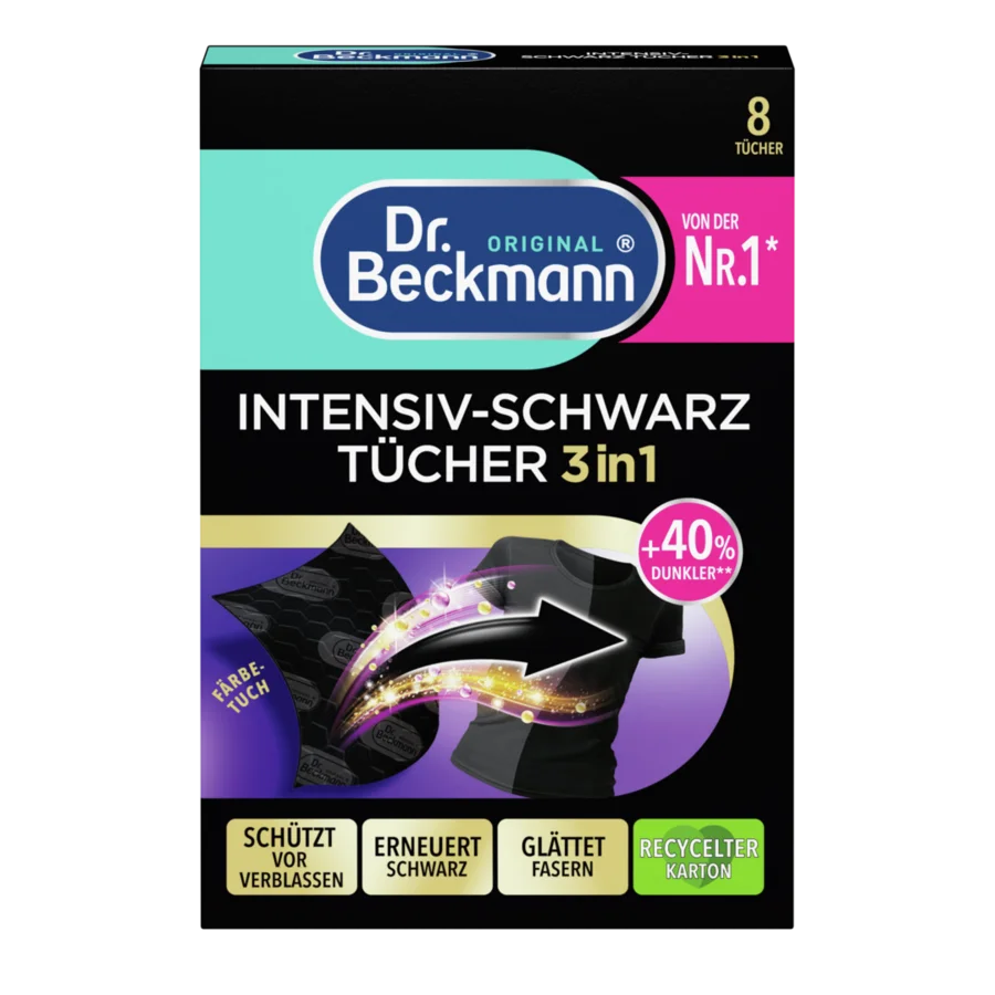 Intensiv-Schwarz-Tücher 3in1
