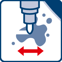 [Translate to Singapore:] Rub: Gently rub the tip of the pen over the stain.