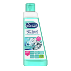 Nettoyant Lave-Linge Protection Complète Fraîcheur Océane – Bouteille plastique turquoise avec étiquette blanche et image de tambour.-small