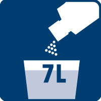 [Translate to French:] Dissolvez toute la poudre dans 7L d'eau chaude.