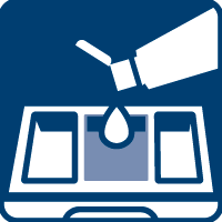 [Translate to Panama:] Componentes internos: Vierta el resto del contenido de la botella (240 ml) en el compartimento principal de detergente e inicie un ciclo de lavado principal (a una temperatura mínima de 40 °C), sin prelavado, sin detergente y sin ropa.