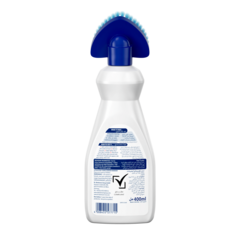 Upholstery Stain Remover – White plastic bottle with blue spray cap and trigger handle, 400ml capacity, front label.