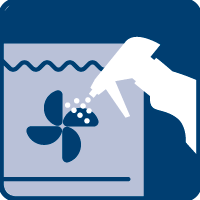 [Translate to New Zealand:] Spray on cold surfaces. Leave to work for at least 20cmin., for tough dirt even longer.