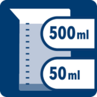 [Translate to Bulgaria:] Налейте 500 ml вода в резервоара за вода. Добавете 50 ml от декалцификатора (прибл. 1/2 чаша). В случаите на упорито натрупване на котлен камък увеличете количеството при същото съотношение.