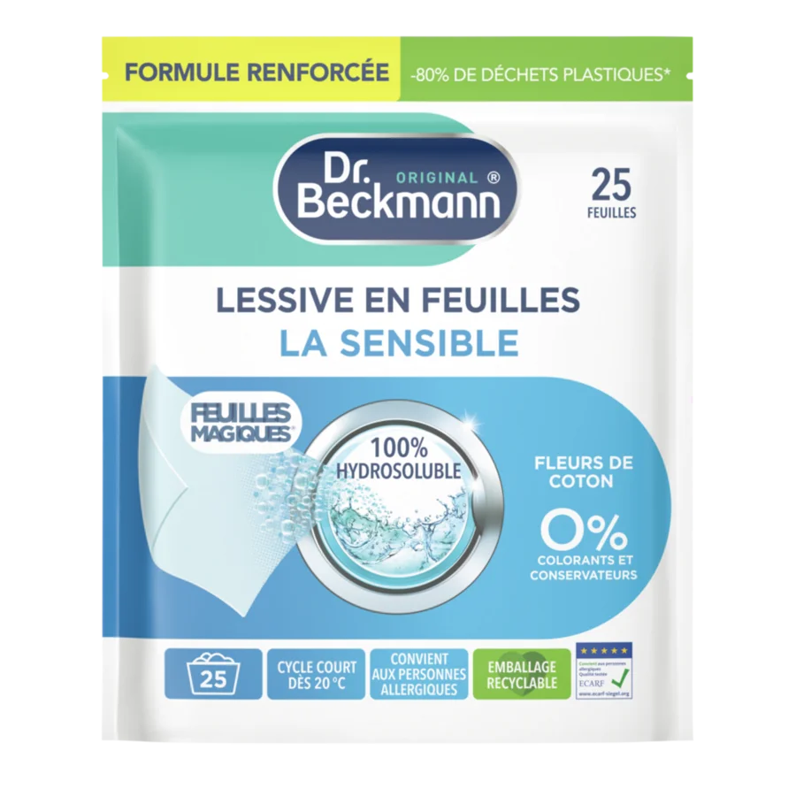 Lessive en Feuilles La Sensible - Fleurs de Coton