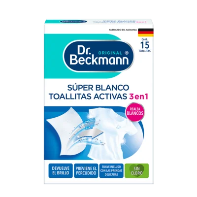 Súper Blanco Toalitas activas 3 en 1