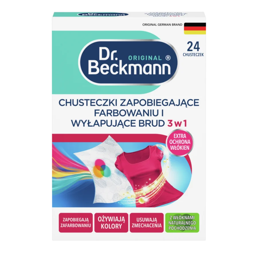Chusteczki Zapobiegające Farbowaniu I Wyłapujące Brud 3w1