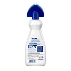 Détachant Tissus d’Ameublement – Flacon pulvérisateur blanc 400ml avec pompe bleue, tête de pulvérisation, étiquette française.