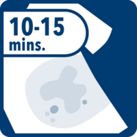 [Translate to German:] 10–15 Minuten einwirken lassen.
