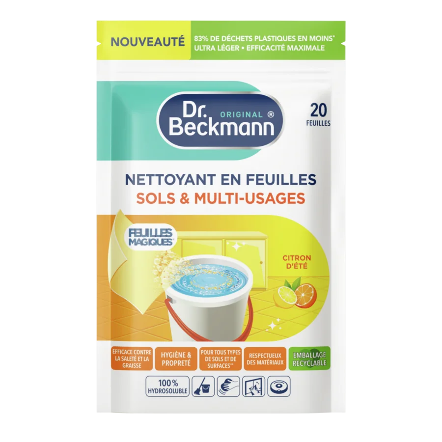 Nettoyant en Feuilles Sols & Multi-Usages – Citron D'été