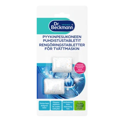 Pyykinpesukoneen puhdistustabletit