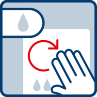 Spread / clean evenly with a damp cloth.