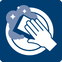 [Translate to Bulgaria:] За външно почистване: Излейте върху гъба 10 ml (2-3 пръскания
или 2 чаени лъжички) от течността,
избършете и почистете чекмеджето за перилен препарат, стъклото на прозореца
и гуменото уплътнение.