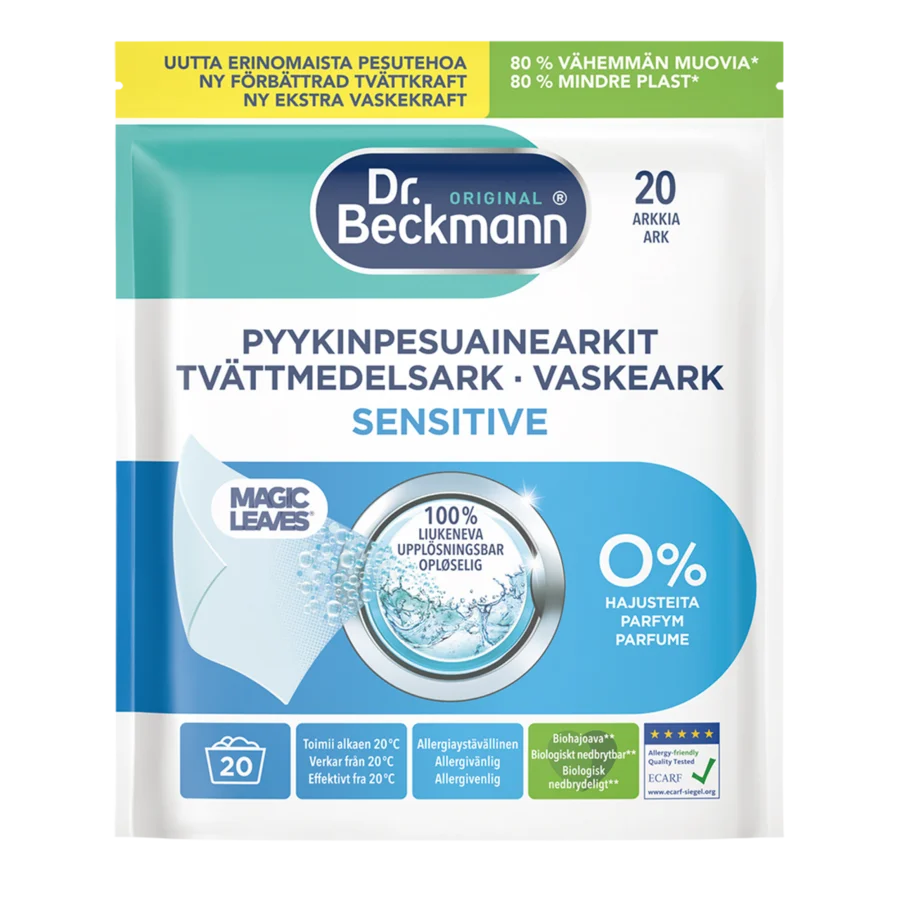 Pyykinpesuainearkit Sensitive