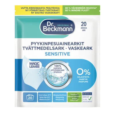 Pyykinpesuainearkit Sensitive