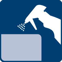 噴灑在冷卻的爐面上，靜置數分鐘。