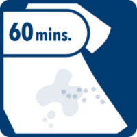 [Translate to New Zealand:] Remove powder after approx. 60 mins. For stubborn stains leave for longer, but keep stain wet.