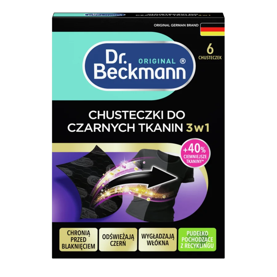 Chusteczki do czarnych tkanin 3 w 1