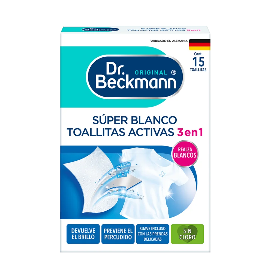 Súper Blanco Toalitas activas 3 en 1