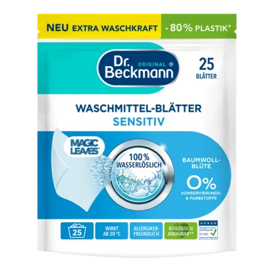 Waschmittel-Blätter Sensitiv Baumwollblüte