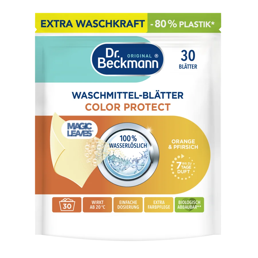 Waschmittel-Blätter Color Protect Orange & Pfirsich