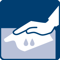 [Translate to New Zealand:] Wipe off thoroughly with a wet sponge. Rinse the nozzle after use.