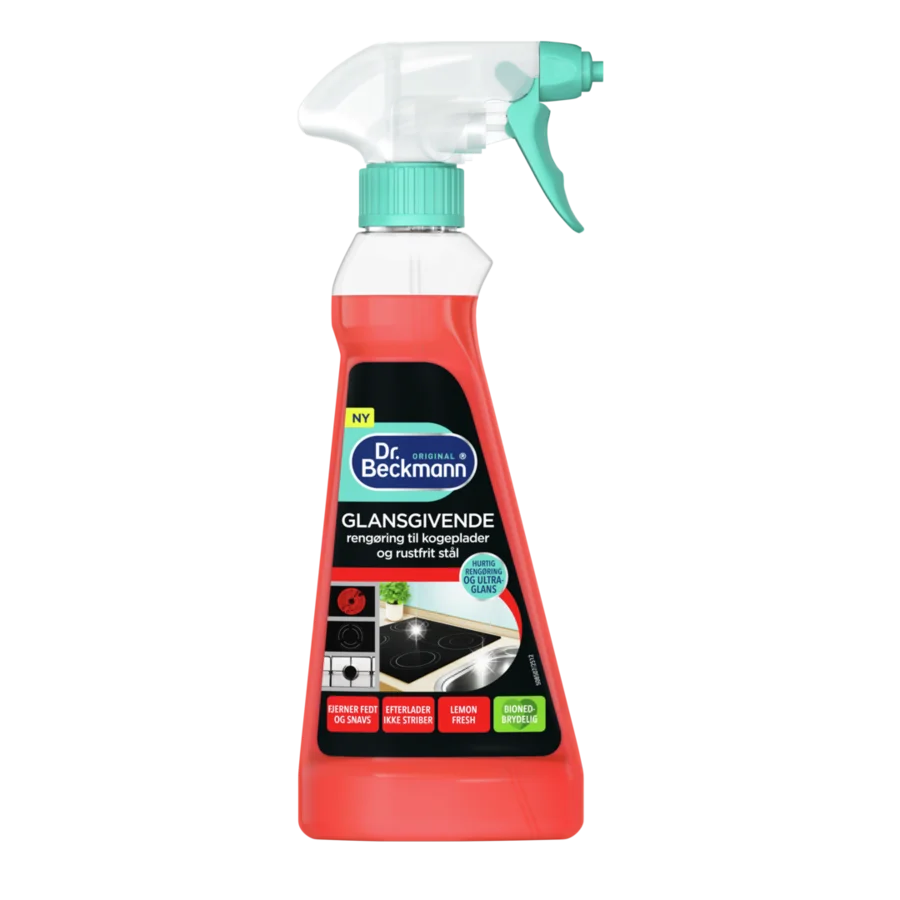 Glansgivende rengøring til kogeplader og rustfrit stål